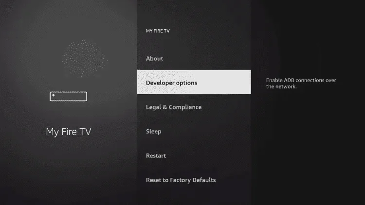 Étape 9 - Options pour les développeurs